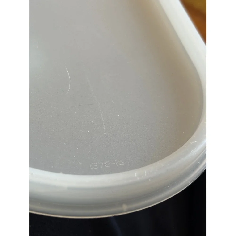 Tupperware Vintage Teal Green Oval Storage Container 1375-13 w Sheer Lid 1376-15